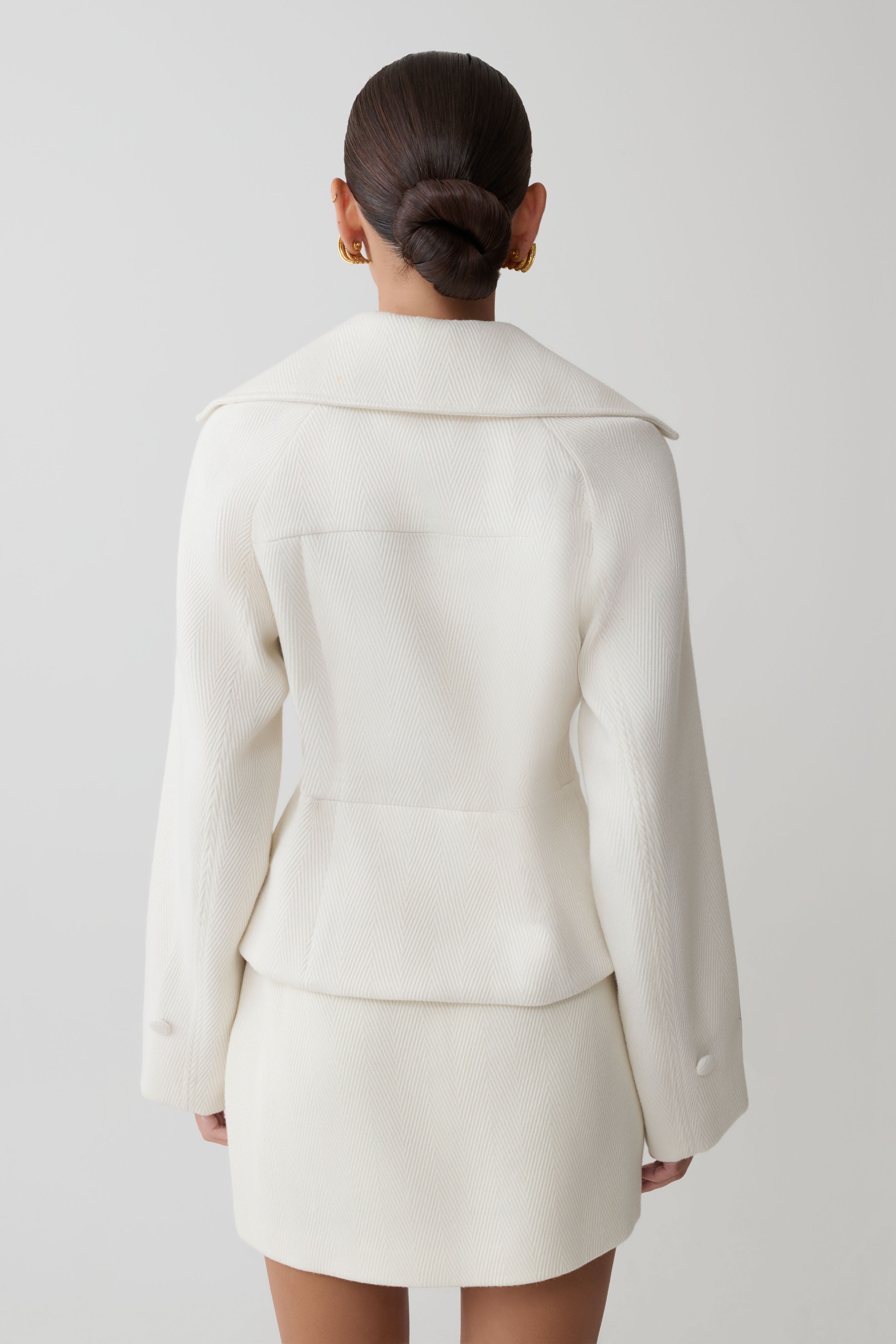 Elara Suiting Mini Skirt - Ivory